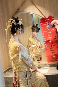 XiuRen No.10567: Yue Er Yue Er's Enchanting Traditional Bridal Photoshoot - image 21