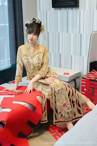 XiuRen No.10567: Yue Er Yue Er's Enchanting Traditional Bridal Photoshoot - image 5