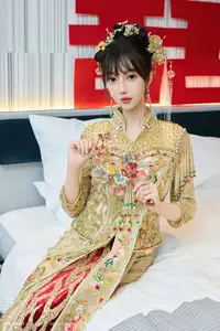 XiuRen No.10567: Yue Er Yue Er's Enchanting Traditional Bridal Photoshoot - image 14