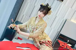 XiuRen No.10567: Yue Er Yue Er's Enchanting Traditional Bridal Photoshoot - image 27