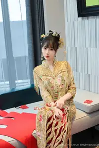 XiuRen No.10567: Yue Er Yue Er's Enchanting Traditional Bridal Photoshoot - image 26