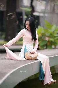 Graceful Vietnamese Lady in Traditional Ao Dai  1000024954 - image 2