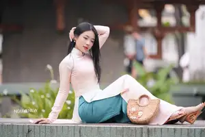 Graceful Vietnamese Lady in Traditional Ao Dai  1000024954 - image 29