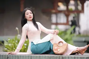 Graceful Vietnamese Lady in Traditional Ao Dai  1000024954 - image 15