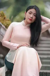 Graceful Vietnamese Lady in Traditional Ao Dai  1000024954 - image 24