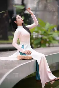 Graceful Vietnamese Lady in Traditional Ao Dai  1000024954 - image 32