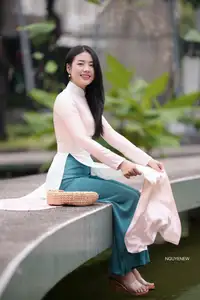 Graceful Vietnamese Lady in Traditional Ao Dai  1000024954 - image 17