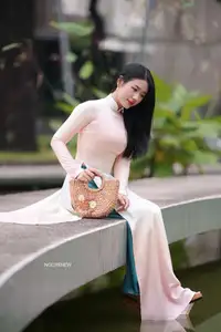 Graceful Vietnamese Lady in Traditional Ao Dai  1000024954 - image 16
