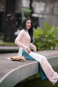Graceful Vietnamese Lady in Traditional Ao Dai  1000024954 - image 4