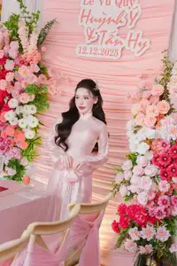 Elegant Vietnamese Bride in Pink Ao Dai: A Stunning Traditional Wedding Ceremony - image 3