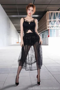 Elegant Black Lingerie Portrait Series Featuring Bai Zhi YY - XiuRen No.11016 Artistic Fashion Photography Collection - image 16