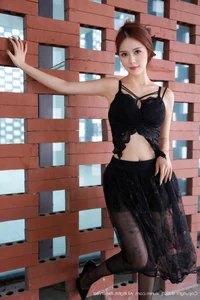 Elegant Black Lingerie Portrait Series Featuring Bai Zhi YY - XiuRen No.11016 Artistic Fashion Photography Collection - image 18