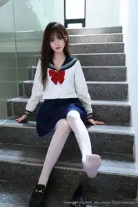 Nuo Mi's Captivating JK Uniform Look: Exclusive XiuRen No.10458 Collection - image 5