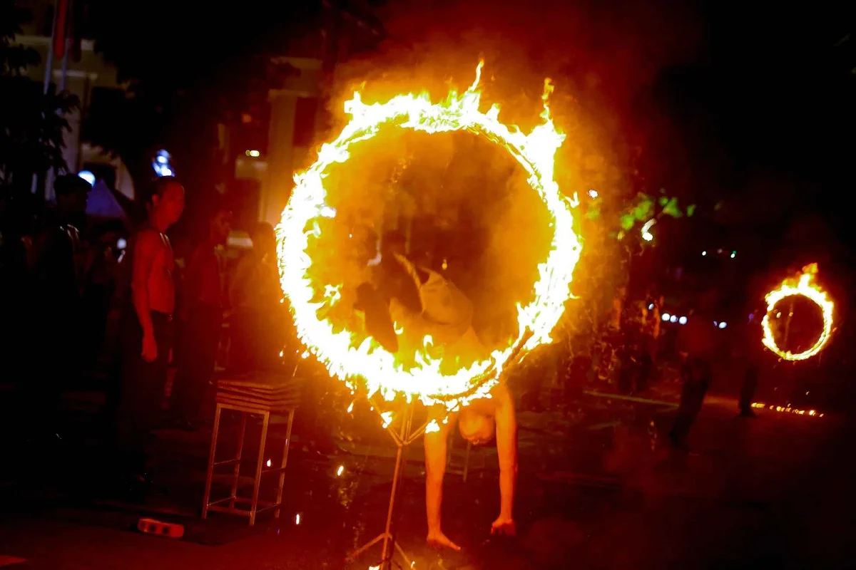 Spectacular Martial Arts and Drill Exhibition by the CAND Guard Force in Hanoi