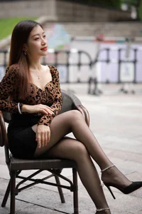 Xiao Jie in Sexy Leopard Print Hip Skirt - IESS Featured Model - image 47