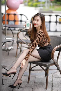 Xiao Jie in Sexy Leopard Print Hip Skirt - IESS Featured Model - image 31