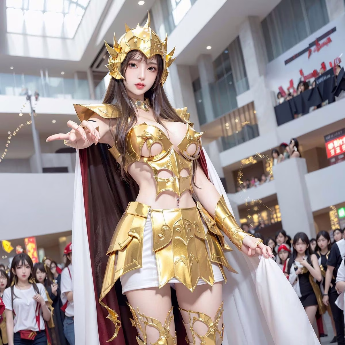 Discover the Golden Saintess: Majestic Beauty in Realistic Style - Saint Seiya