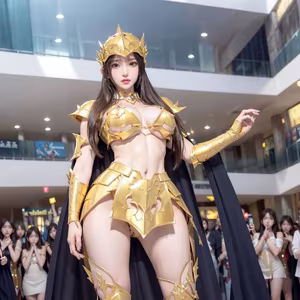 Discover the Golden Saintess: Majestic Beauty in Realistic Style - Saint Seiya - image 2