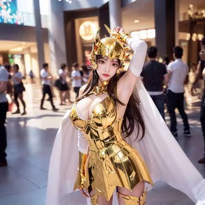 Discover the Golden Saintess: Majestic Beauty in Realistic Style - Saint Seiya - image 28
