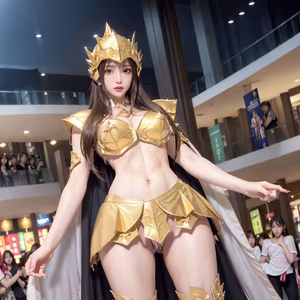 Discover the Golden Saintess: Majestic Beauty in Realistic Style - Saint Seiya - image 17