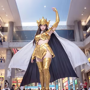 Discover the Golden Saintess: Majestic Beauty in Realistic Style - Saint Seiya - image 4