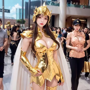 Discover the Golden Saintess: Majestic Beauty in Realistic Style - Saint Seiya - image 8