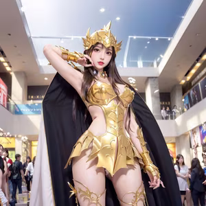 Discover the Golden Saintess: Majestic Beauty in Realistic Style - Saint Seiya - image 10