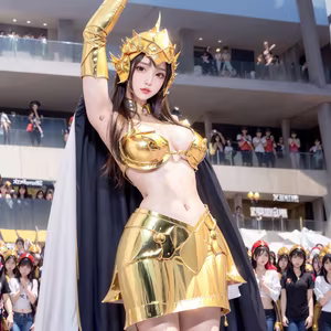 Discover the Golden Saintess: Majestic Beauty in Realistic Style - Saint Seiya - image 11