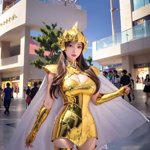 Discover the Golden Saintess: Majestic Beauty in Realistic Style - Saint Seiya - image 7