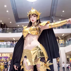 Discover the Golden Saintess: Majestic Beauty in Realistic Style - Saint Seiya - image 1