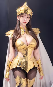 Discover the Golden Saintess: Majestic Beauty in Realistic Style - Saint Seiya - image 22