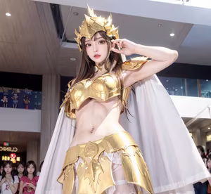 Discover the Golden Saintess: Majestic Beauty in Realistic Style - Saint Seiya - image 6