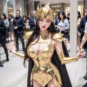 Discover the Golden Saintess: Majestic Beauty in Realistic Style - Saint Seiya - image 5