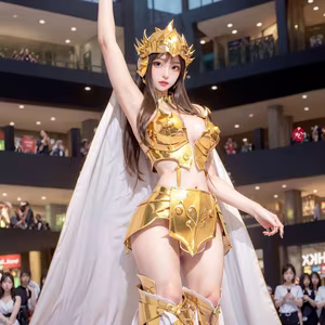 Discover the Golden Saintess: Majestic Beauty in Realistic Style - Saint Seiya - image 3