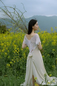 Ethereal Beauty: Xiao Yue Amidst Rapeseed Blooms in Art Language Vol.8948 - image 28