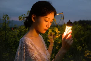 Ethereal Beauty: Xiao Yue Amidst Rapeseed Blooms in Art Language Vol.8948 - image 0