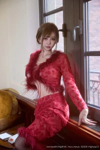 Zoe You You Elegant Garden Fashion Shoot: XiuRen No.10848 Collection Featuring Romantic White Lace and Pink Pleated Skirt Aesthetic - image 1