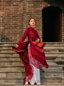 Elegant Vietnamese Ao Dai: Lunar New Year Traditional Fashion Inspiration by Hoang Thuy Linh in a Classic Heritage Setting - image 2