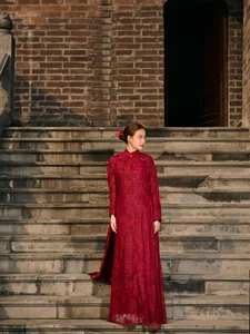 Elegant Vietnamese Ao Dai: Lunar New Year Traditional Fashion Inspiration by Hoang Thuy Linh in a Classic Heritage Setting - image 6