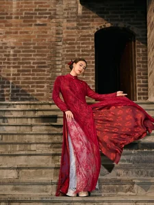 Elegant Vietnamese Ao Dai: Lunar New Year Traditional Fashion Inspiration by Hoang Thuy Linh in a Classic Heritage Setting - image 7