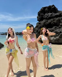 Vibrant Summer Beach Fashion: Hot Girls Showcase Stunning Bikini Trends for Your Next Tropical Vacation - image 8