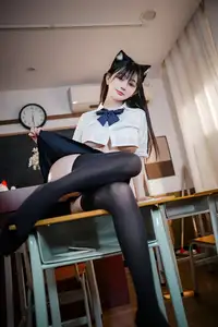 Coser Sakurai Ningning Transforms into JK Nekomimi Part02: Captivating Schoolgirl Charm - image 12