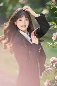 YiTuYu Vol.8694: Xia Yu Xiao Nian's Radiant Smile with Ukulele Amidst Spring Blossoms - image 3
