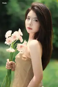 VGU No.167: Captivating Pure Beauty: A Gentle Young Woman and Flowers in Nature - image 10