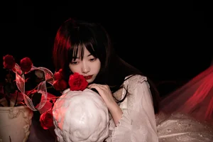 Elegant Red Dream Lolita Fashion Photography - YiTuYu Art Language Vol.9098 featuring Model A Tang - image 16