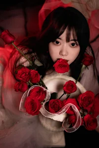 Elegant Red Dream Lolita Fashion Photography - YiTuYu Art Language Vol.9098 featuring Model A Tang - image 21