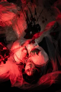 Elegant Red Dream Lolita Fashion Photography - YiTuYu Art Language Vol.9098 featuring Model A Tang - image 10