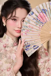 Graceful Vietnamese Woman Unveiled: Elegant Modern Ao Dai with Intricate Floral Patterns - image 0
