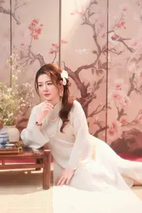 Graceful Asian Woman: Elegant Traditional Beauty in a Serene Tea Ceremony Moment. - image 5