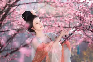 Bei Bei Mo's Grace: Hanfu Beauty Amidst Cherry Blossoms, YiTuYu Vol.8626 - image 9